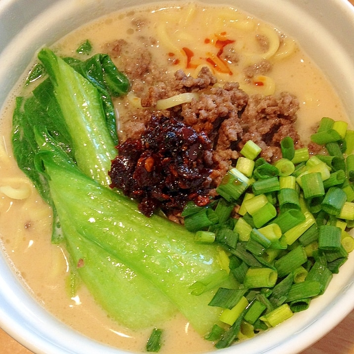 袋麺アレンジ・カンタン坦々麺